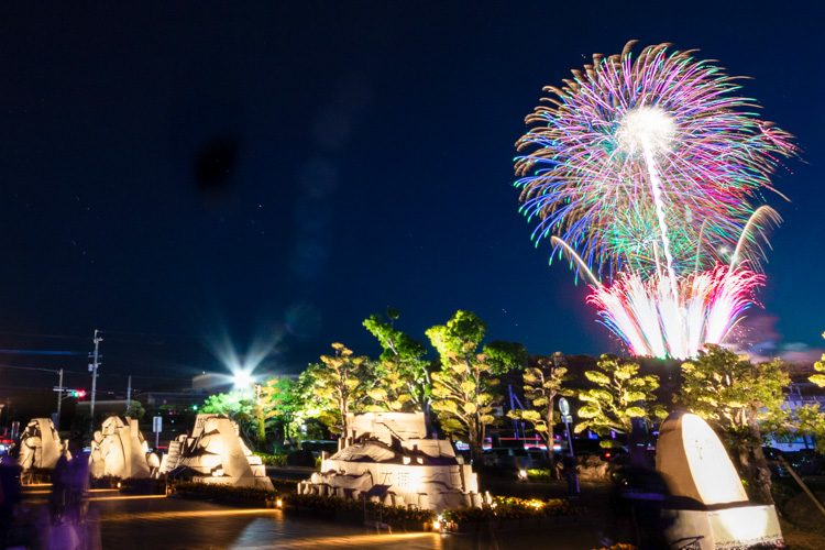 2021吹上浜砂の祭典 花火の様子