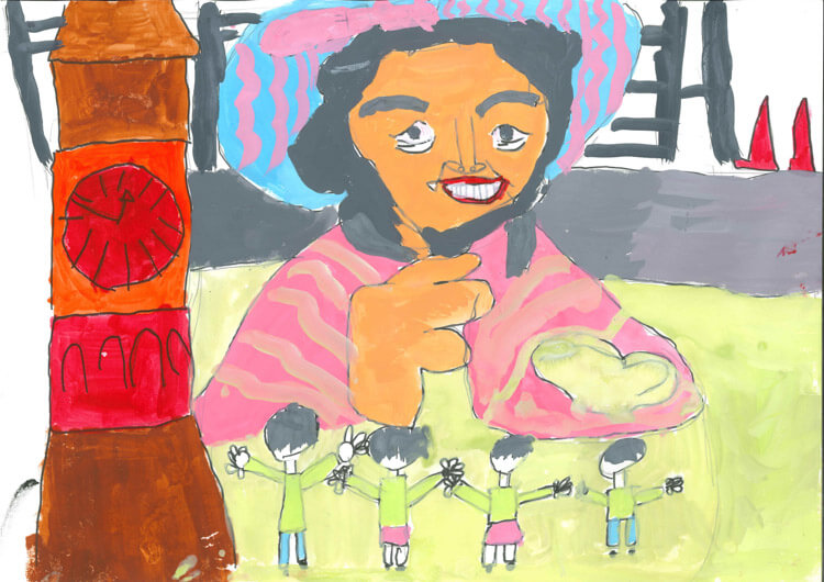 【入選】作品名「エリザベス女王とコーヒーカップ」