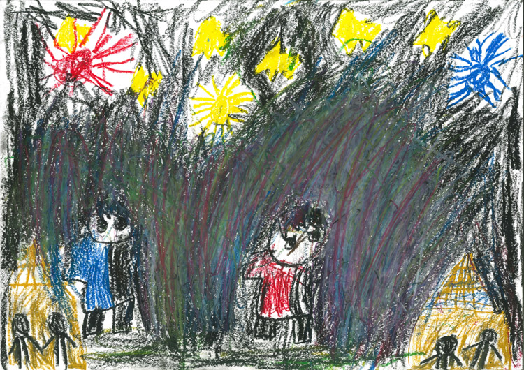 【入選】作品名「よるのはなび」